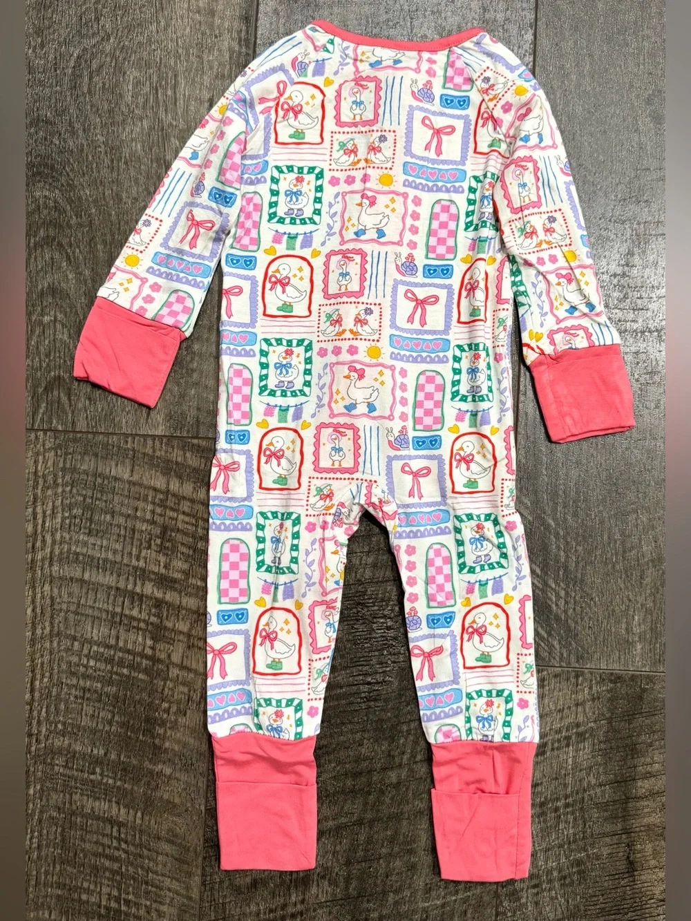 Baby Girl • Silly Goose • Bamboo Zipper Sleeper Geese Print 18-24 m